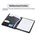 OWSOO Portfolio Case A4 Pu A4 Pu Leather Business Document Case Pu Leather With Business Note Pad Document Case A4 Mianbao Professional Business Eryue File Wyan