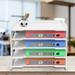 Stackable Letter Tray Desk Paper Document Organizer File Trays Office 5-Tier