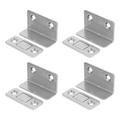 4 Pcs Invisible Magnet Closet Catch Cabinet Door Magnets Drawer Right Angle Thin Section Steel