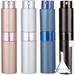 8ML Perfume Atomiser Bottles Refillable Perfume Atomizer Empty Spray Bottles Mini Atomizer Perfume Bottle Portable Purse Pocket Perfume Bottle for Travel Men and Women (4pcs-Black+Sliver+Pink+Blue)