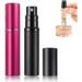 Refillable Travel Perfume Atomizer 2 Pack Perfume Atomiser Refillable Bottles Leakproof Travel Perfume Bottle for Men and Women with 5ml Pocket Size (Black & Rose Red)