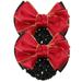 Wedding Hair Accessories 2 Pcs Bowknot Net Snood for Work Scarf Red Miss Bride