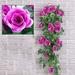 marioyuzhang Simulation Wall Hanging False Flower Vine Living Room Wall Decoration Green Ceiling Indoor Pipe Wall Hanging Flower Art Fake Plant Decor Fake Roses Purple