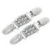 2 Pack Sweater Clips Cardigan Collar Clips Faux Pearl Dress Clips Gray