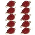 10pcs Dangle Charms Pendants Drop Drop Shaped DIY Jewelry Pendant ( Red )