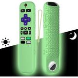 2 in 1 Remote Cover with AirTag Holder for Roku Voice Remote (Glow in The Dark) Roku Remote Cover Silicone