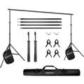 Backdrop Stand Party Birthday Support Kit 6.5x10ft/2x3m with 4PCS s(11.4 cm) 2X Sand Bags Personal