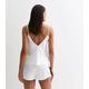 Off White Satin Lace Trim Cami Pyjama Set New Look