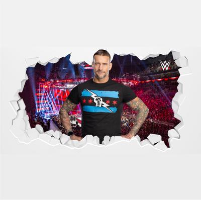 WWE CM Punk Broken Wandaufkleber – 90 cm Breite x 50 cm Höhe Image
