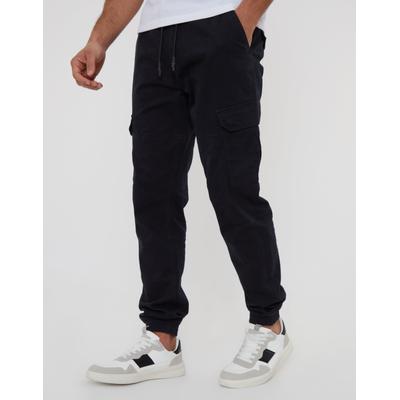 Black Jogger Style Cargo Trousers