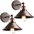 2 Pack Applique Mural Industrielle Lampe de Plafond de Style Edison Métal Plafonnier Rétro avec