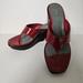 Nine West Shoes | Nine West Size 7.5 M Red Patent Thong Wedge Sandals Wednes New | Color: Black/Red | Size: 7.5