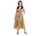 Anthropologie Dresses | Anthropologie Moon River Xs Wildflower Midi Dress Marigold Plaid Straps | Color: Tan/Yellow | Size: Xs