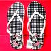 Disney Shoes | Disney Parks Exclusive Minnie Mouse Women's Polka Dots Flip Flops Size 10 | Color: Black/White | Size: 10