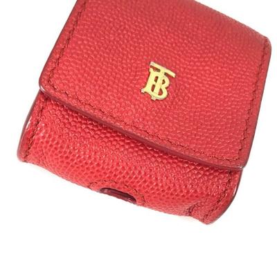 Burberry Bags | Auth Burberry Tb Logo Airpods Case Earphone Case Leather Red | Color: Red | Size: : 5.3inch