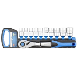 Högert Stecknuss-Satz HT1R332 Knarrenkasten 1/2" Hebelumschaltratsche Ratschenschlüssel Image