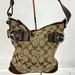 Coach Bags | Coach Khaki Brown Signature Jacquard Suede Leather Shoulder Bag Euc | Color: Brown/Tan | Size: Os