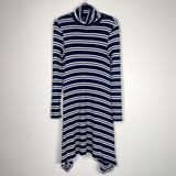 Anthropologie Dresses | Anthropologie Maeve Striped Long Sleeve Turtleneck Dress Women's Size Small | Color: Blue/White | Size: S