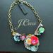 J. Crew Jewelry | J. Crew Blooming Sequin Paillette Brle Necklace | Color: Green/Purple | Size: Os