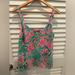 Lilly Pulitzer Tops | Lilly Pulitzer Nadia Cami Tank Size Large Euc | Color: Green/Pink | Size: L