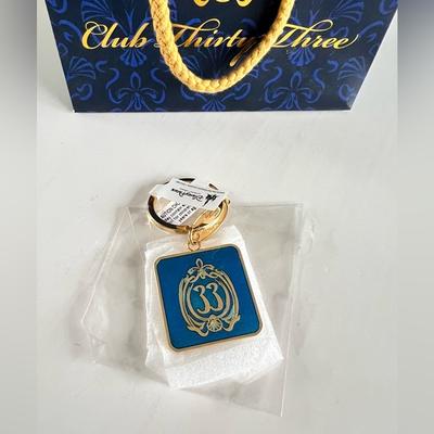 Disney Other | Disney Club 33 Thirty-Three Keychain & Gift Bag Nwt | Color: Blue/Gold | Size: Os