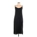 Zara Casual Dress - Midi Scoop Neck Sleeveless: Black Solid Dresses - Women's Size Large