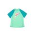 Lands' End Rash Guard: Teal Sporting & Activewear - Kids Girl's Size 14