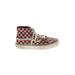 Vans Sneakers: Burgundy Print Shoes - Women's Size 5 1/2 - Round Toe