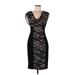 Tracy Reese Cocktail Dress - Sheath: Black Graphic Dresses - Women's Size 10