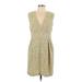 ADAM by Adam Lippes Casual Dress - Mini V Neck Sleeveless: Yellow Dresses - Women's Size 10