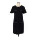 J.Crew Factory Store Cocktail Dress - Shift: Black Solid Dresses - Women's Size 4
