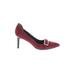 Rachel Zoe Heels: Pumps Stiletto Cocktail Party Burgundy Print Shoes - Women's Size 7 1/2 - Pointed Toe