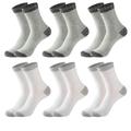 CBLdF Socks Men Cotton Socks Men Socks 6 Pairs White Male Long Socks Plus Size -3 Gray 3 White-Eu 38-45