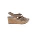 Clarks Wedges: Slingback Platform Casual Tan Solid Shoes - Women's Size 9 - Open Toe