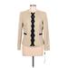 Tahari by ASL Blazer Jacket: Short Ivory Print Jackets & Outerwear - Women's Size 10 Petite