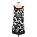 Signature London Style Casual Dress - Shift Scoop Neck Sleeveless: Black Color Block Dresses - Women's Size 10