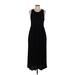 Soho JEANS NEW YORK & COMPANY Casual Dress - A-Line Scoop Neck Sleeveless: Black Print Dresses - Women's Size Medium