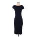 Three Dots Casual Dress - Sheath: Black Solid Dresses - Women's Size Small