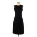 Theory Casual Dress - Sheath Crew Neck Sleeveless: Black Solid Dresses - Women's Size 4