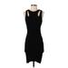 Crave Fame By Almost Famous Casual Dress - Bodycon Crew Neck Sleeveless: Black Print Dresses - New - Women's Size Small