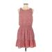 Allison Joy Casual Dress - A-Line Scoop Neck Sleeveless: Red Dresses - Women's Size Medium