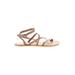 Sandals: Tan Solid Shoes - Women's Size 10 - Open Toe