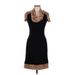 Cache Casual Dress - Sheath: Black Solid Dresses - Women's Size 8