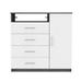 Dresser Beaufort, Bedroom, 4 Spacious Drawers and Open Shelf, Storage Cabinet, Dresser for Bedroom Storage Drawers