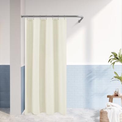 Waffle Weave Water Repellent Shower Curtain with 12 Hooks Included