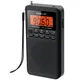 COMPANY-Radio FM/AM/SW avec écran LCD batterie portable 218 par 2 AA écouteurs stéréo réveil