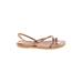 Universal Thread Sandals: Tan Solid Shoes - Women's Size 7 - Open Toe