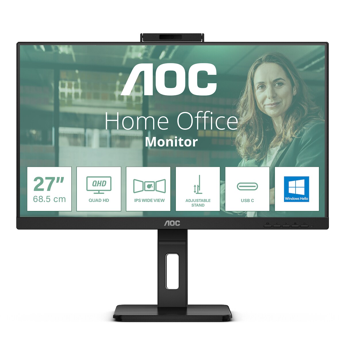 AOC Q27P3QW Computerbildschirm 68,6 cm (27") 2560 x 1440 Pixel Quad HD Schwarz Image