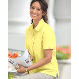 Blair Women's Foxcroft Non-iron Classic Fit Camp Shirt - Yellow - 16P - Petite