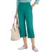 Blair Women's Everyday Knit Capris - Green - LPS - Petite Short